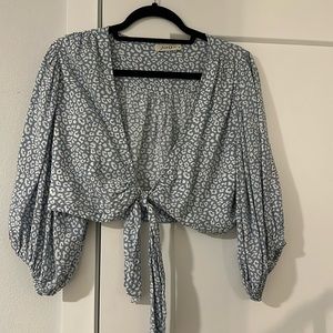 Blue Leopard Top size medium